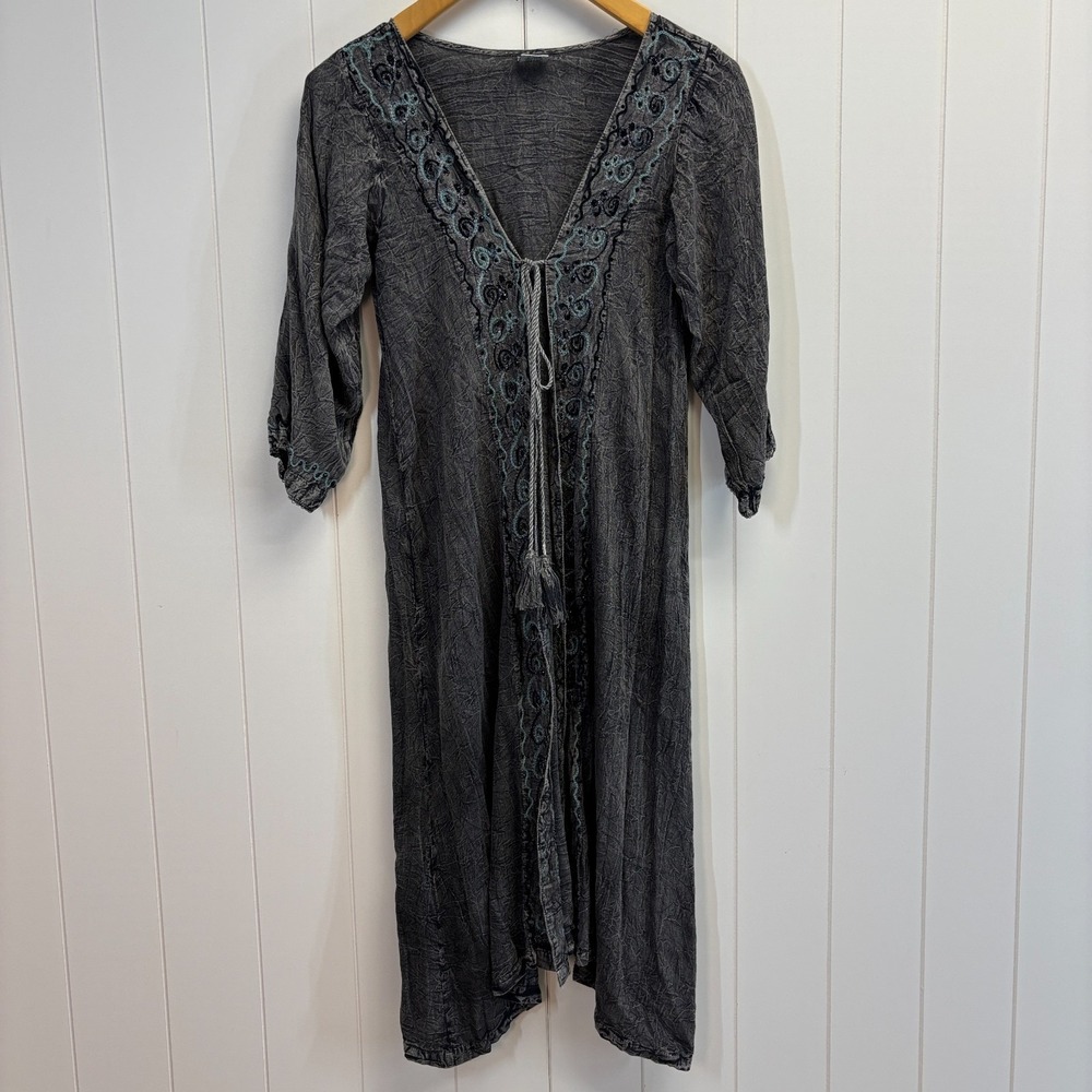 VTG Shoreline Womens Boho Whimsigoth Duster Cardigan Size M Fairy Grunge Hippie